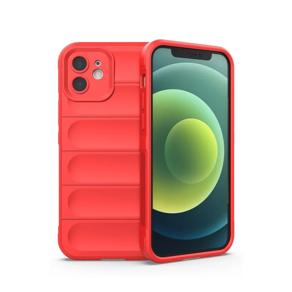 Apple iPhone 12 Kılıf Optimum Silikon - Kırmızı