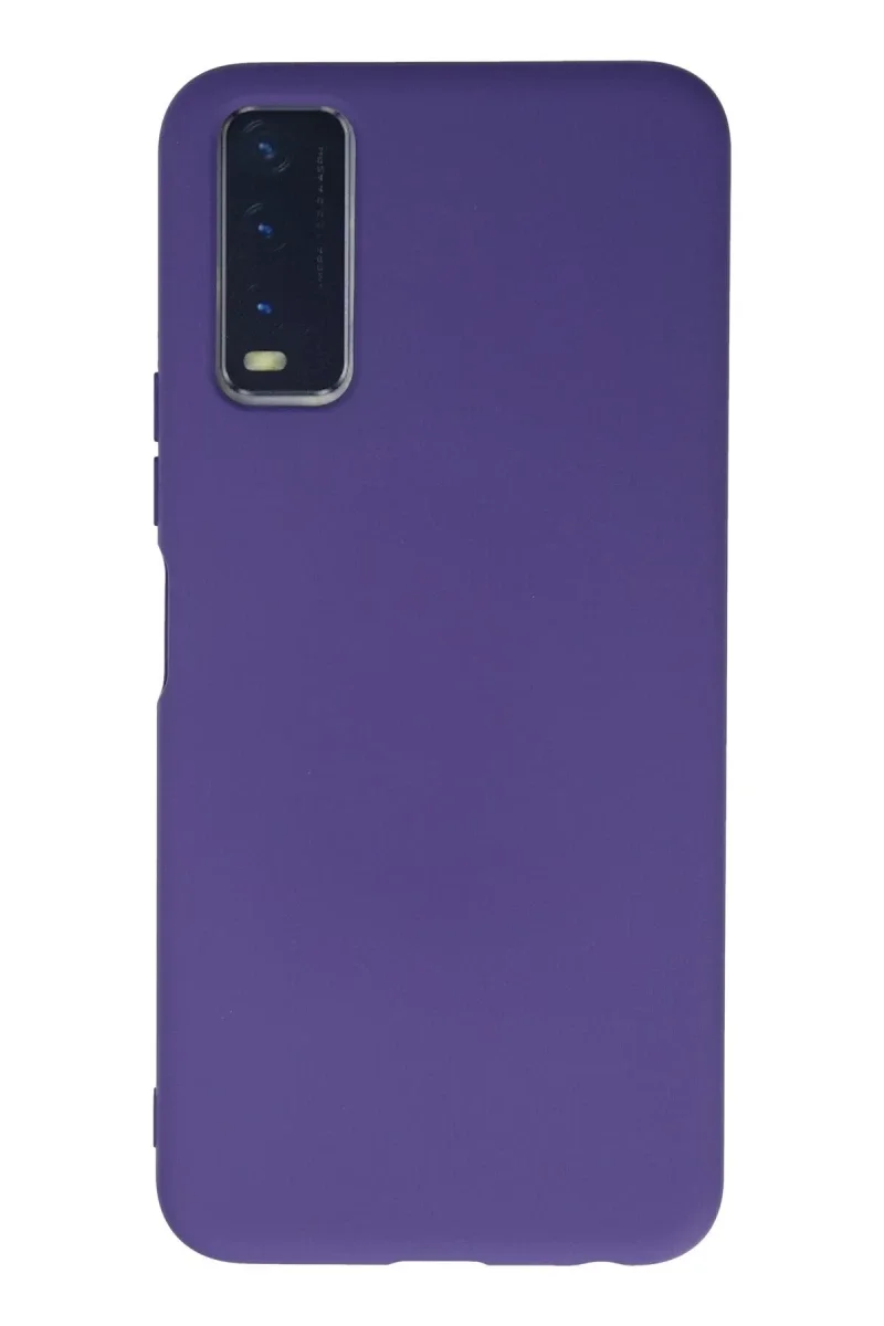 Vivo Y11S Kılıf Nano içi Kadife Silikon - Mor