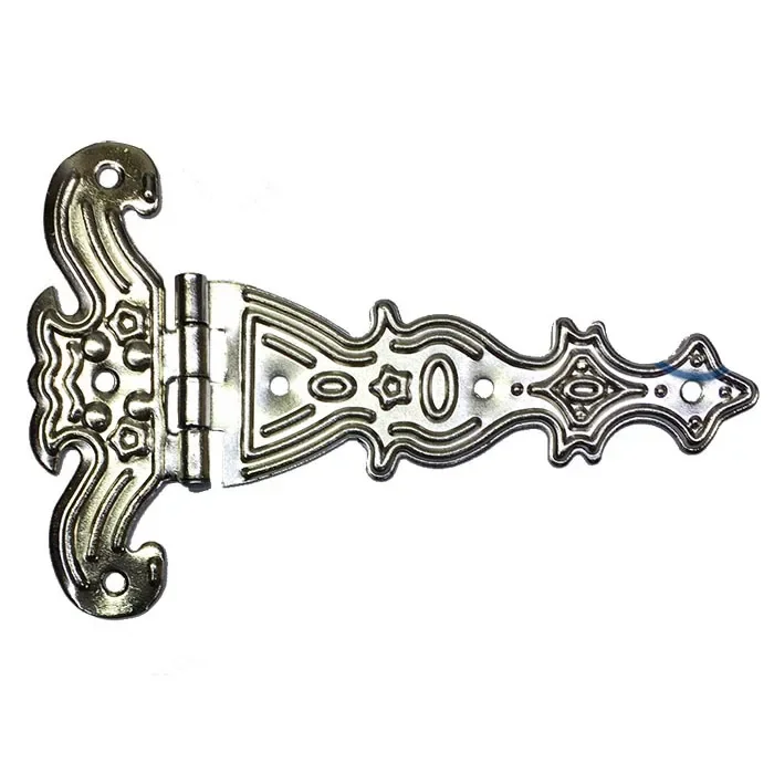 Dekoratif, Sac Tek Kuyruklu Menteşe - 69x102 mm, Büyük, Nikel, 100 Adet görsel 2