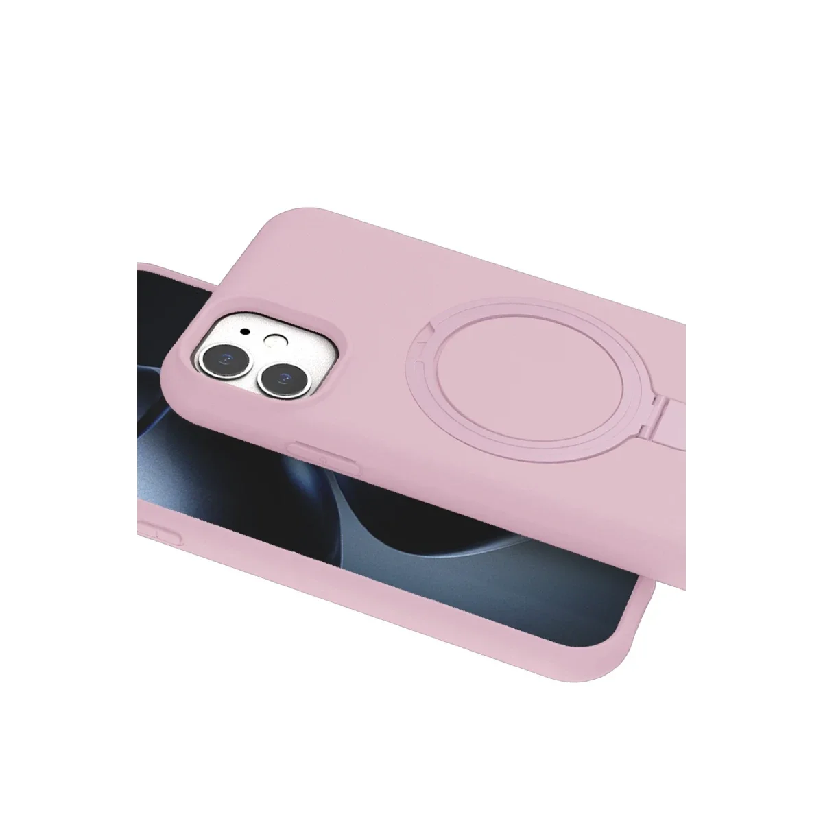 Apple iPhone 11 Regal Magsafe Standlı Kapak - Açık Pembe görsel 4
