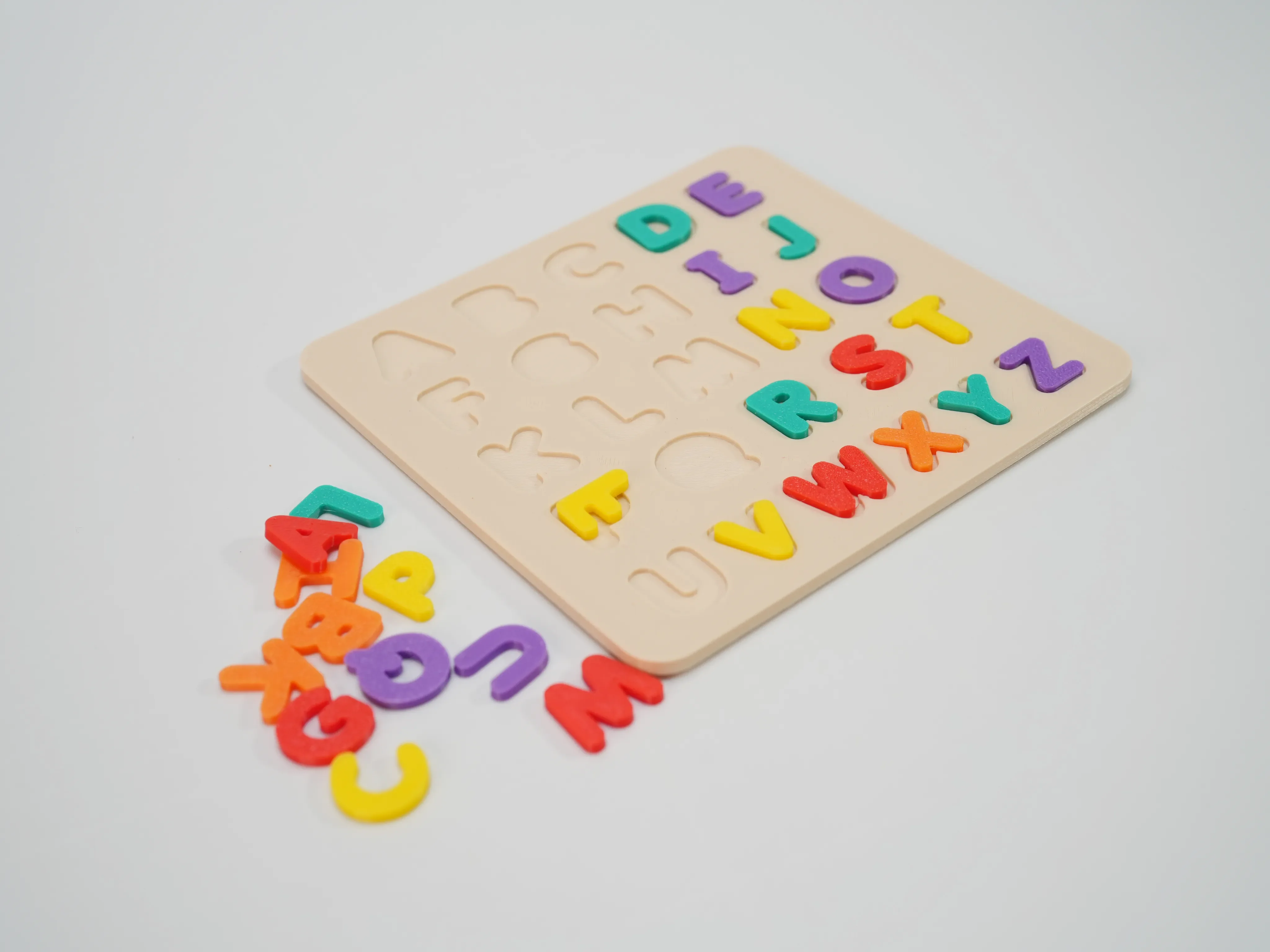 3D Baskı Renkli A-Z Alfabe Puzzle - 26 Harfli Eğitim Seti görsel 2