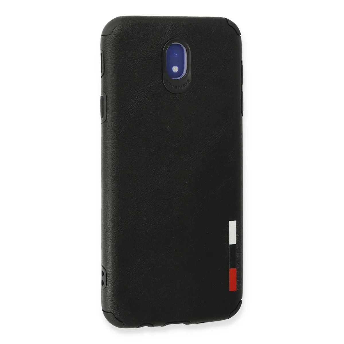 Samsung Galaxy J7 Pro / J730 Kılıf Loop Deri Silikon - Siyah görsel 3