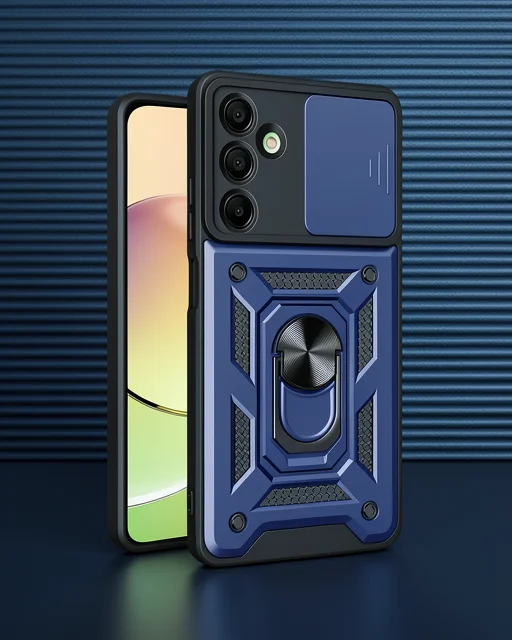 Samsung Galaxy A56 Kılıf Pars Lens Yüzüklü Silikon - Lacivert