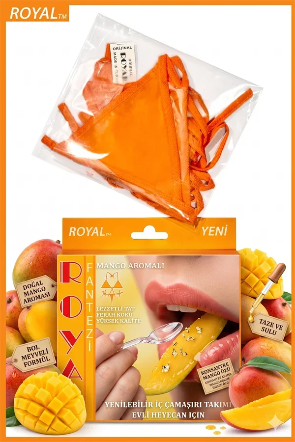 Tüketilebilen Yenilebilir Mango Aromalı İç Çamaşırı Takımı