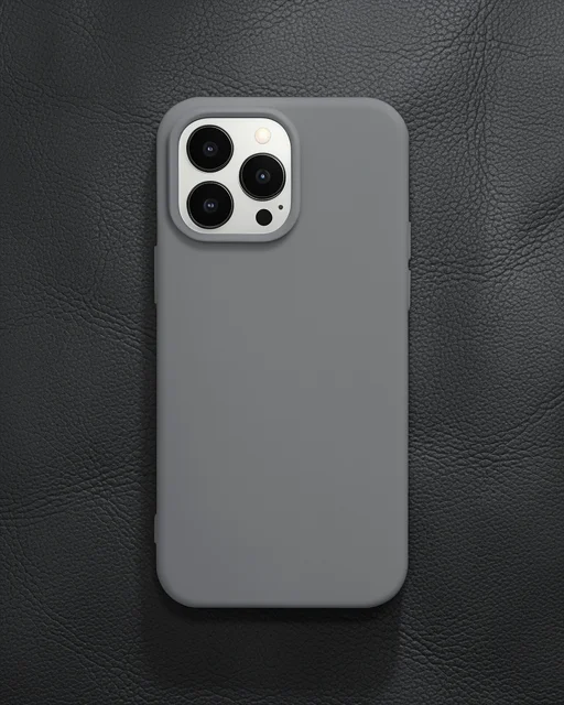 Apple İphone 14 Pro Kılıf Nano İçi Kadife Silikon - Gri