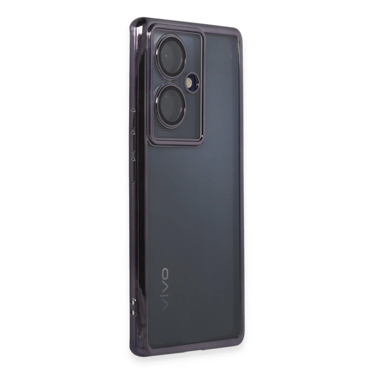 Vivo V29 Lite Kılıf Razer Lensli Silikon - Mor görsel 2