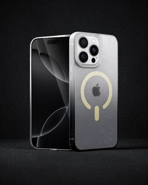 Apple İphone 14 Pro Pummel Shiny Magsafe Kapak - Siyah