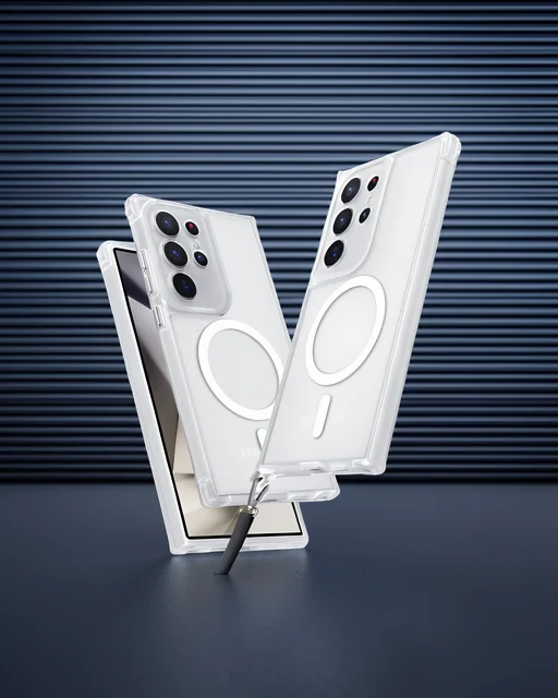 Samsung Galaxy S23 Ultra Kılıf Enka Magsafe Silikon Kılıf - Şeffaf