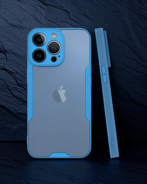 Apple İphone 14 Pro Kılıf Platin Silikon - Mavi