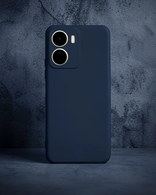 Vivo Y16 Kılıf First Silikon - Lacivert