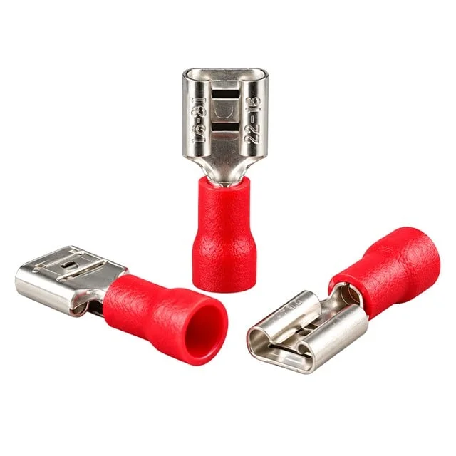 PM-39067 0,5-1,5mm2 Kesit 20x7x5mm Soket Kırmızı İzoleli Kablo Pabucu (100’lü Paket) görsel 4