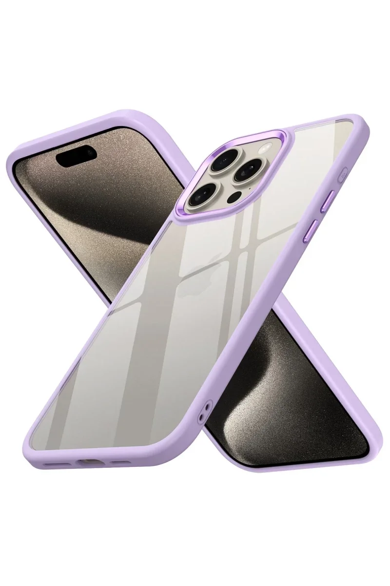 Apple iPhone 15 Pro Max Kılıf Power Silikon - Lila