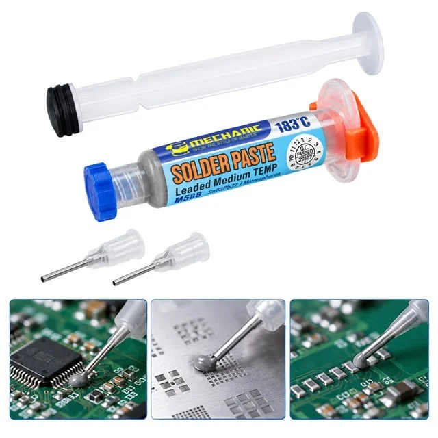 PM-39108 Mechanic MS83 20 Gram 4 Microns Leaded Medium Temp 183C Şırınga Krem Lehim