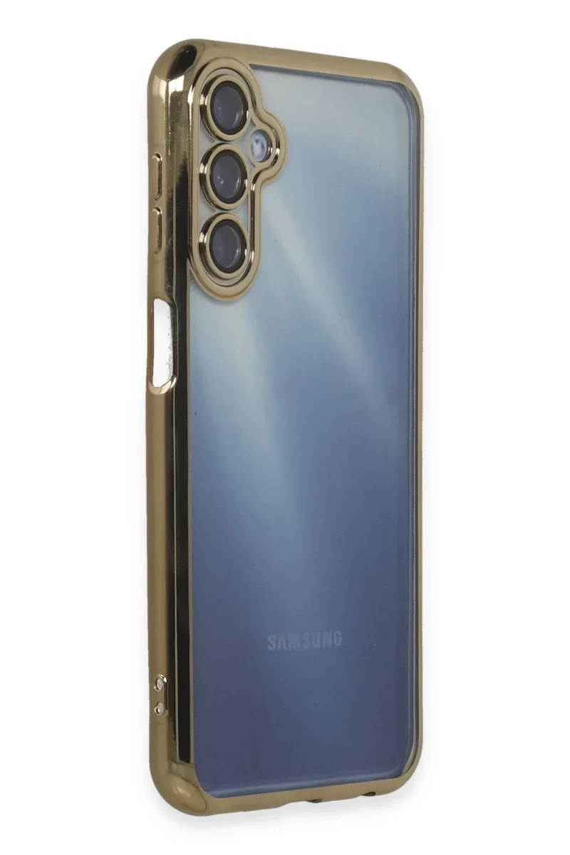 Samsung Galaxy A35 5G Kılıf Razer Lensli Silikon - Gold görsel 2