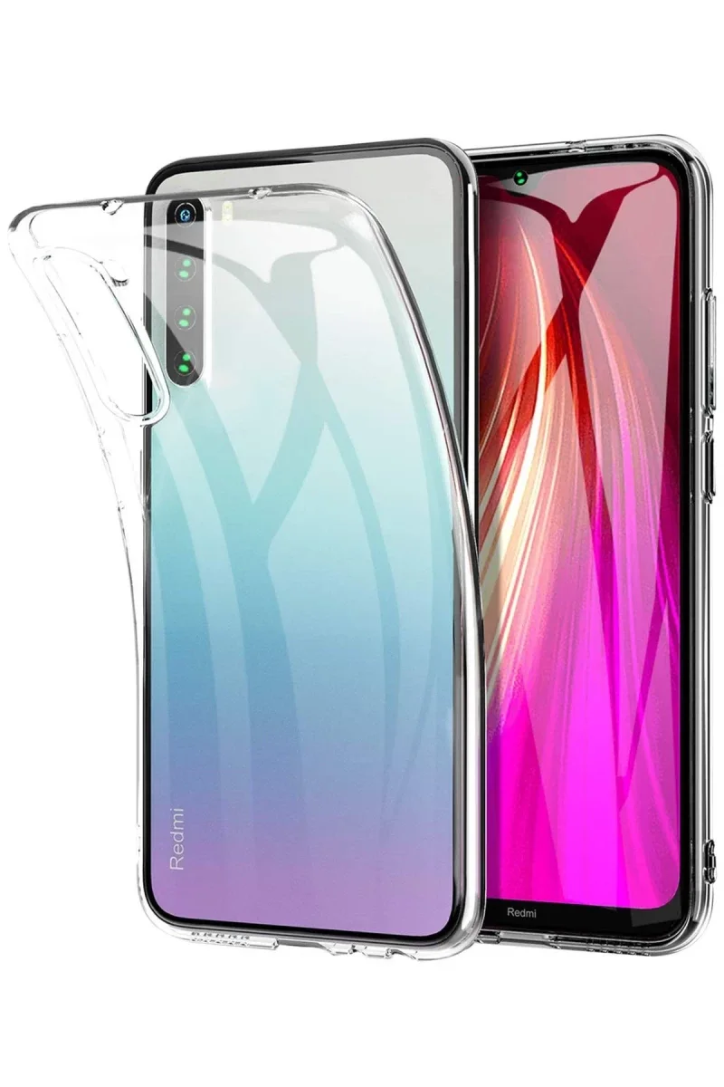 Xiao Red Note 8 Kılıf Lüx Şeffaf Silikon