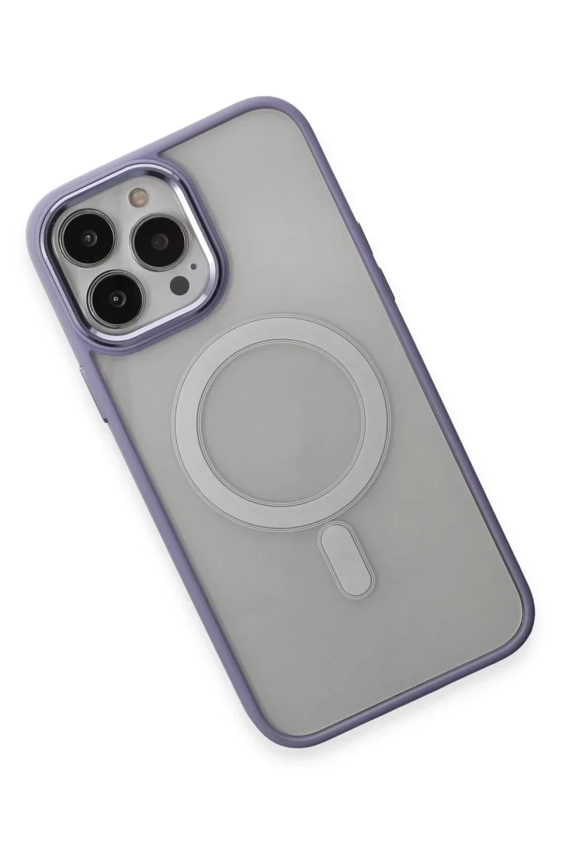 Apple iPhone 15 Pro Kılıf Room Magneticsafe Silikon - Lila görsel 3
