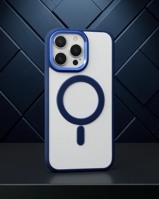 Apple İphone 15 Pro Max Kılıf Room Magneticsafe Silikon - Lacivert