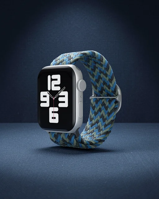 Apple Watch 38mm Kordon - Zigzag Mavi-yeşil