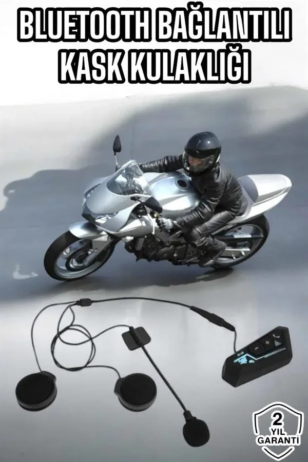 Kask Kulaklığı Motosiklet Intercom Interkom Dinleme Konuşma Özellikli Su Geçirmez görsel 2