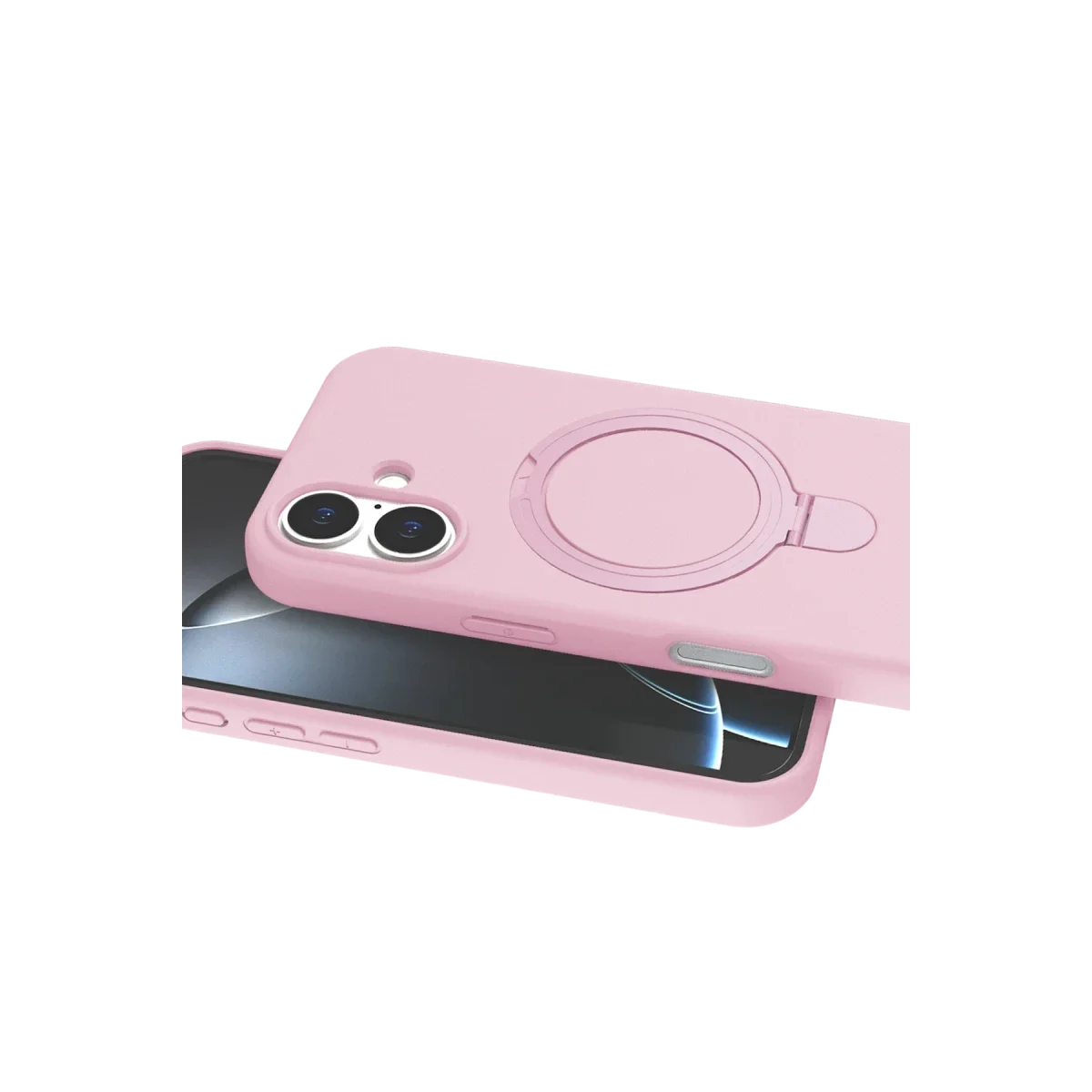 Apple iPhone 16 Regal Magsafe Standlı Kapak - Açık Pembe görsel 2