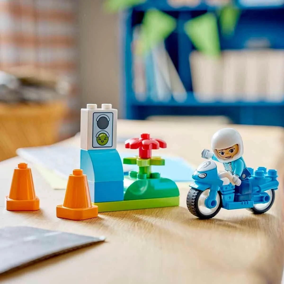 10471 Lego Duplo Mavi Polis Motosikleti 11 parça +2 yaş görsel 6