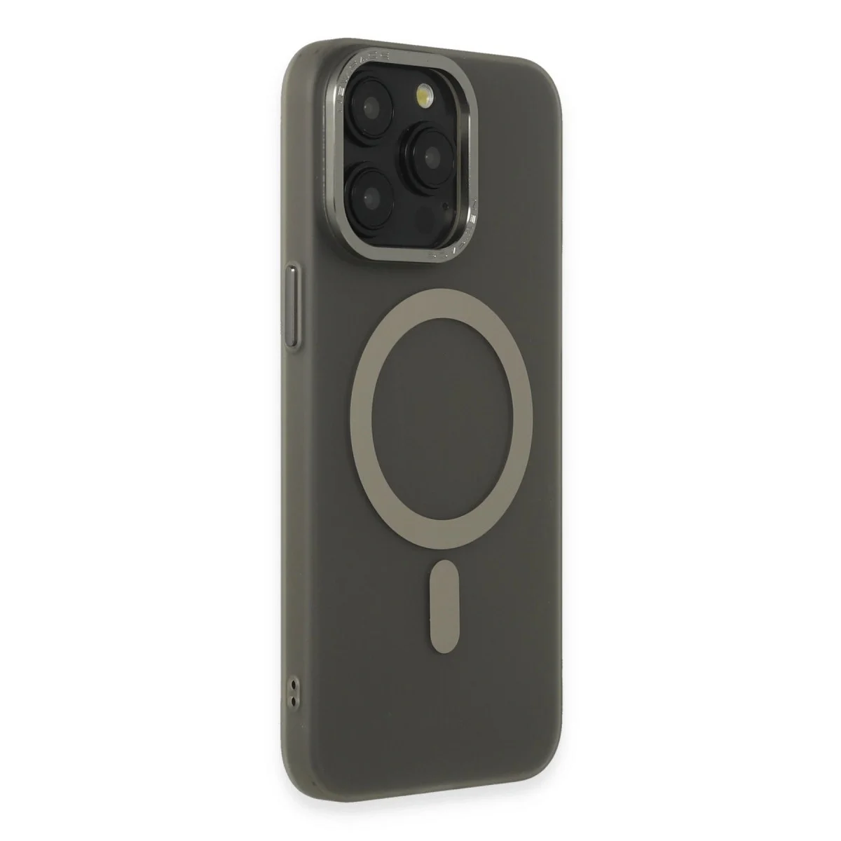 Apple İphone 15 Pro Max Kılıf Lodos Magneticsafe Mat Kapak - Titan Gri görsel 2