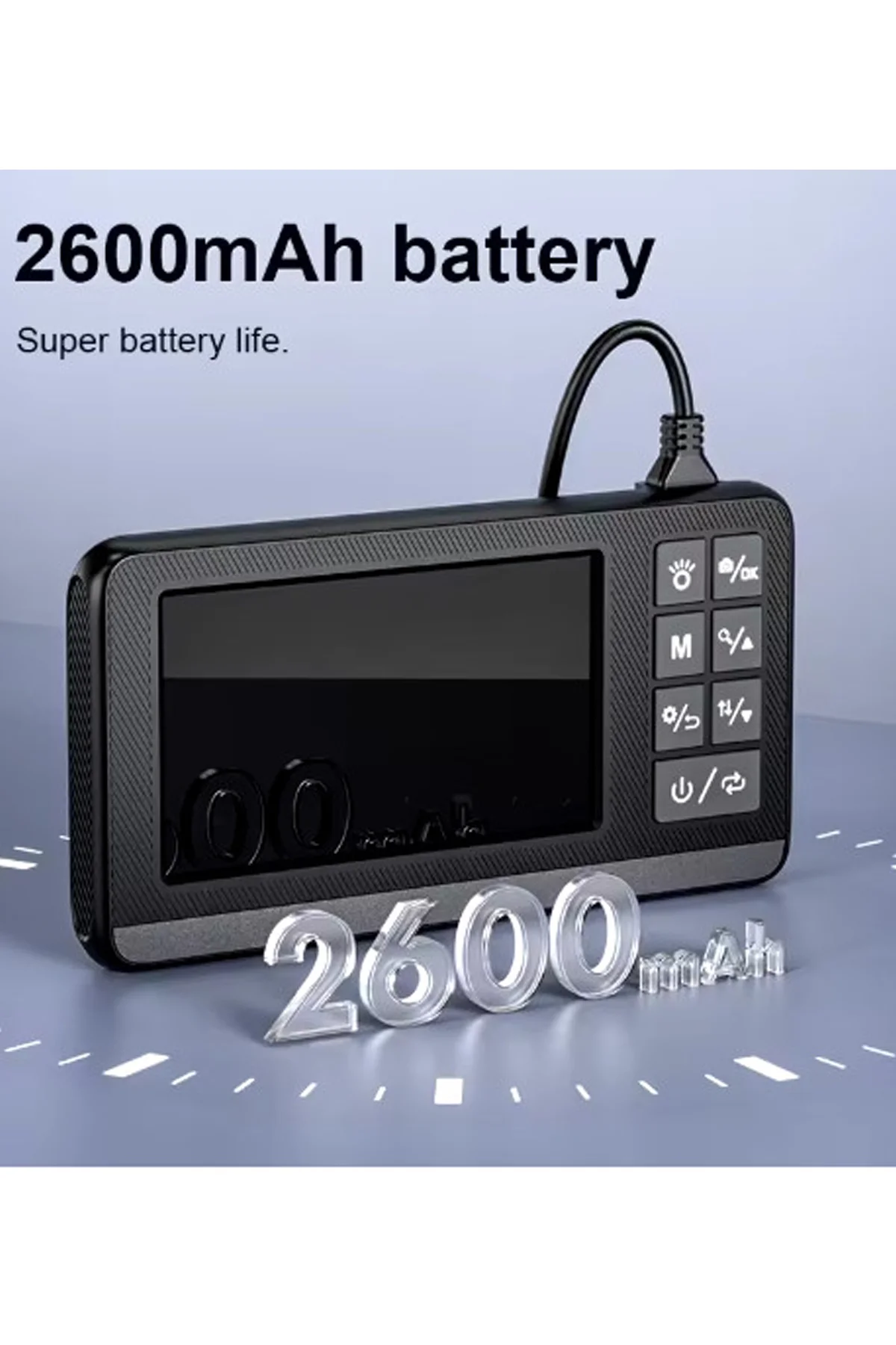 Ekranlı Çift kameralı 5 Mt Sert Kablo Endoskop Kamera 8 mm 4.3 ınc Hafıza Kart Destekli görsel 5