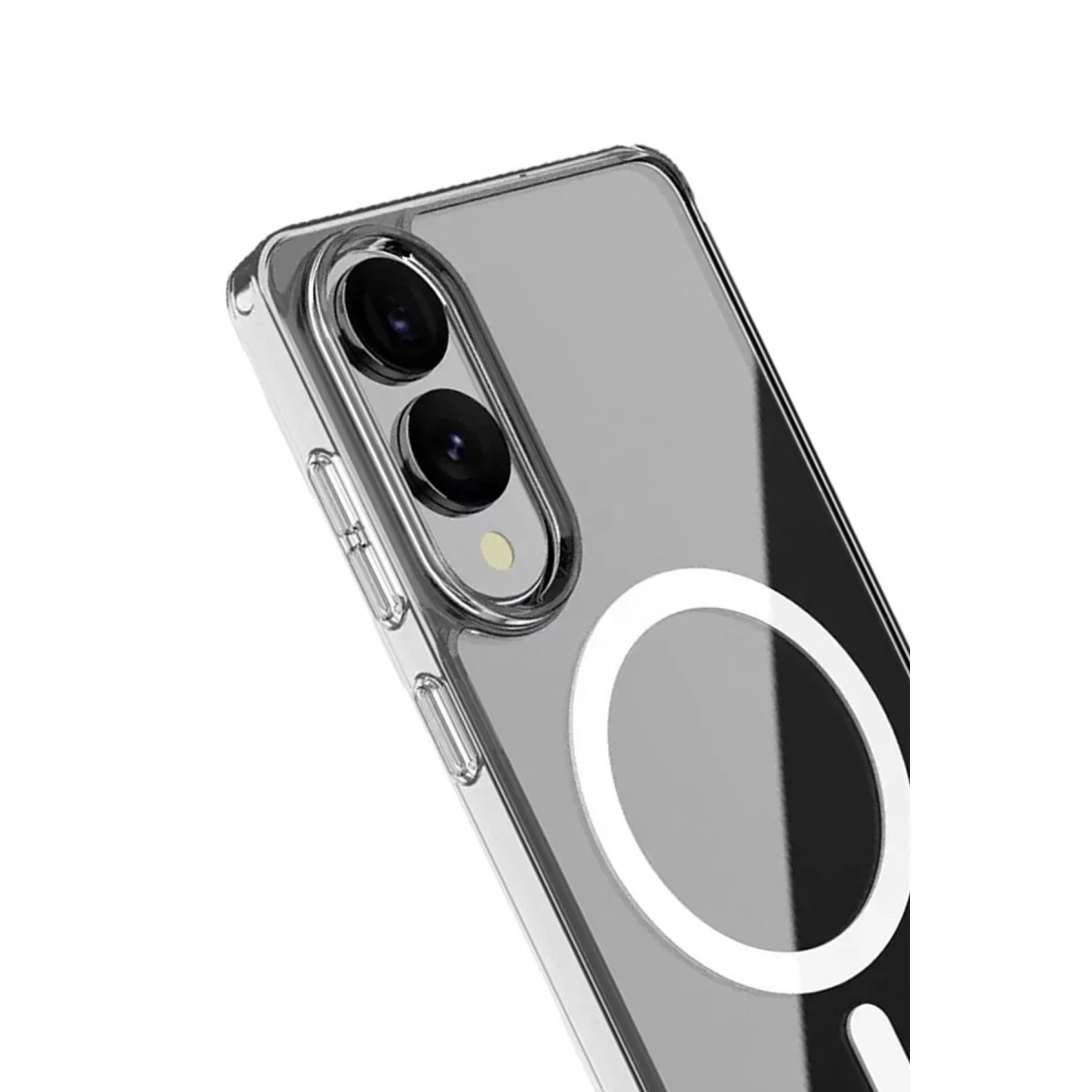 Samsung Galaxy S25 Edge Kılıf Magneticsafe Şeffaf Silikon - Şeffaf görsel 3