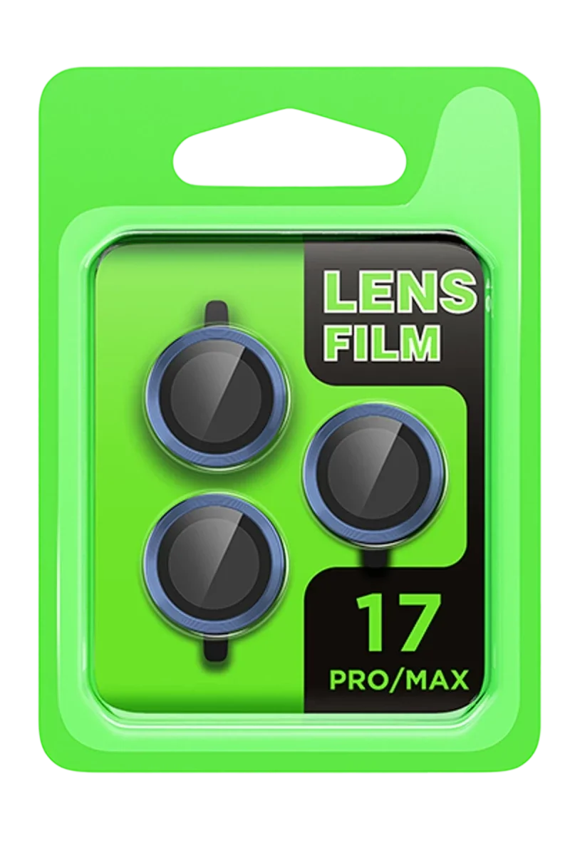 Apple iPhone 17 Pro Raze Metal Kamera Lens - Koyu Mavi