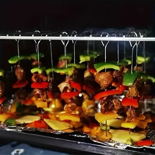10 Adet Paslanmaz Çelik Mangal Şişi Seti – 20 Cm Metal Çöp Şiş Ve Izgara Şişleri görsel 2