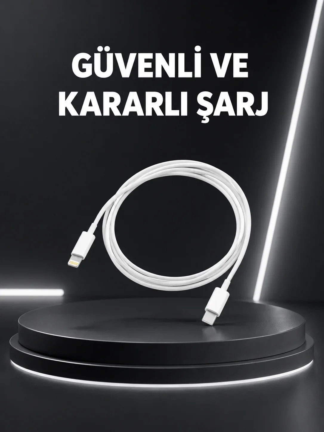 Dayanıklı TPE Lightning Kablo – 30W Hızlı Şarj ve Veri Transferi