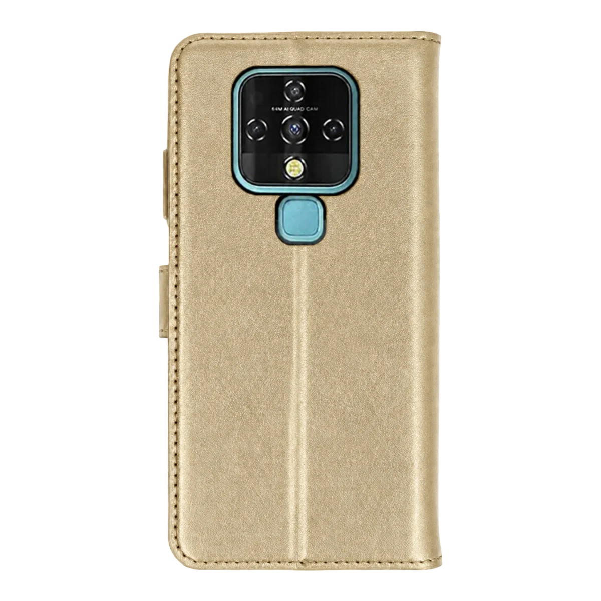 Tecno Camon 16 Trend S Plus Kapaklı Telefon Kılıf - Gold