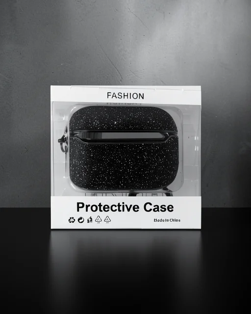 Apple Airpods 3 (3.nesil) Spell Simli Kılıf - Siyah