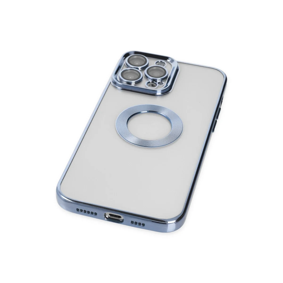 Apple İphone 14 Pro Max Kılıf Slot Silikon - Sierra Blue görsel 4