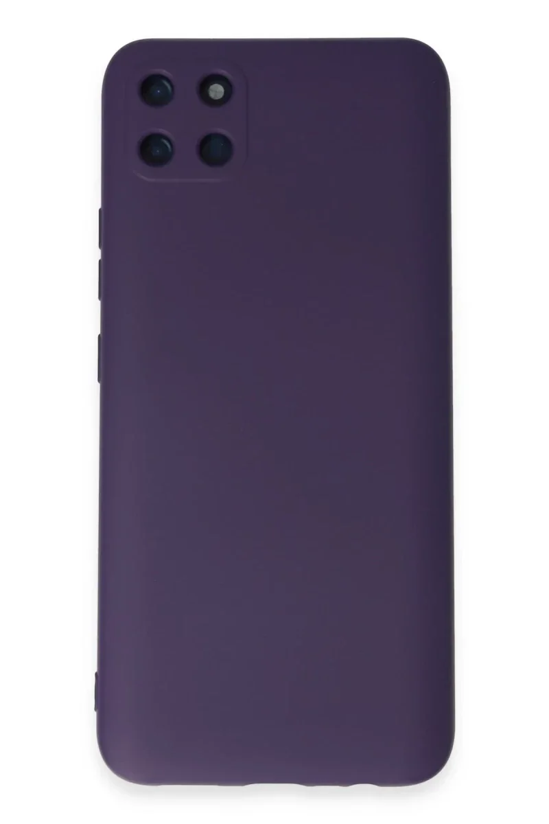 Realme C11 Kılıf Nano içi Kadife Silikon - Mor