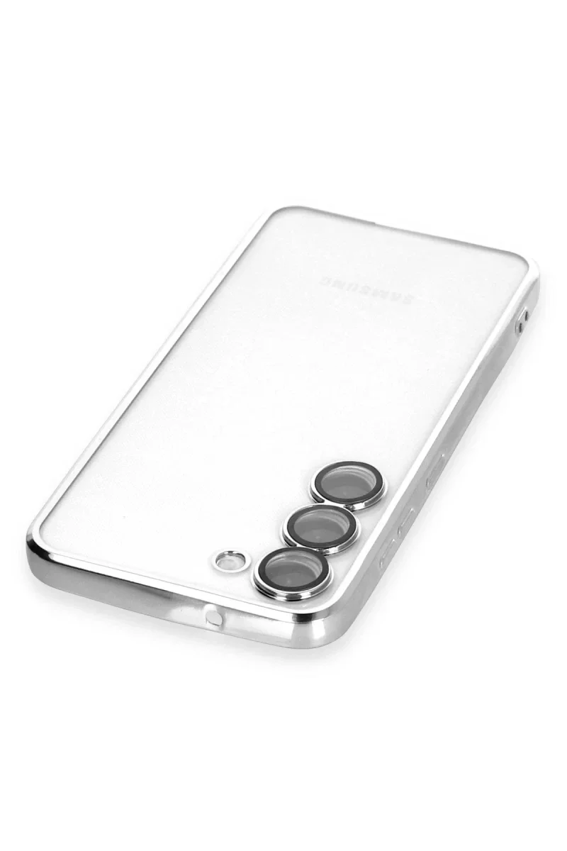 Samsung Galaxy S23 Kılıf Razer Lensli Silikon - Gümüş görsel 3