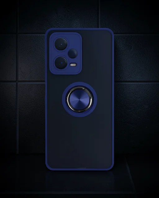 Xiaomi Redmi Note 12 5g Kılıf Montreal Yüzüklü Silikon Kapak - Lacivert