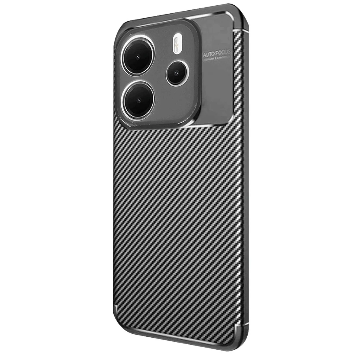 Xiao Red Note 14 4g Kılıf Auto Focus Karbon Kapak - Siyah görsel 3