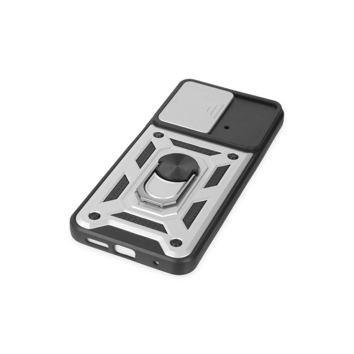 Xiao Poco M4 Pro 4g Kılıf Pars Lens Yüzüklü Silikon - Gümüş görsel 5