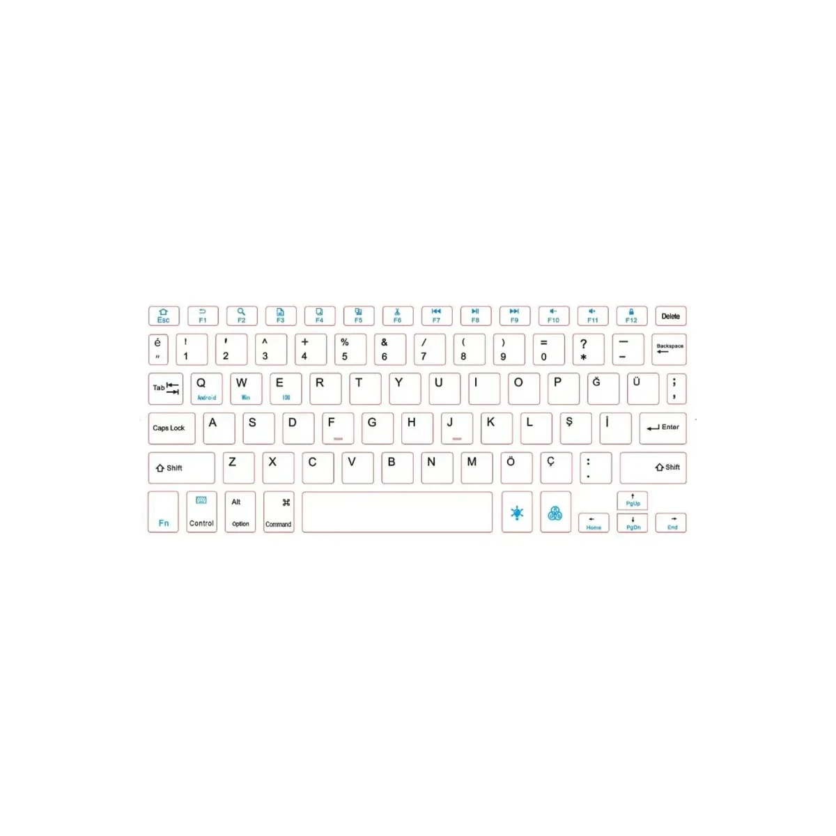 KYB71 Kablosuz Türkçe Q Klavye Mouse Set - Pembe görsel 2