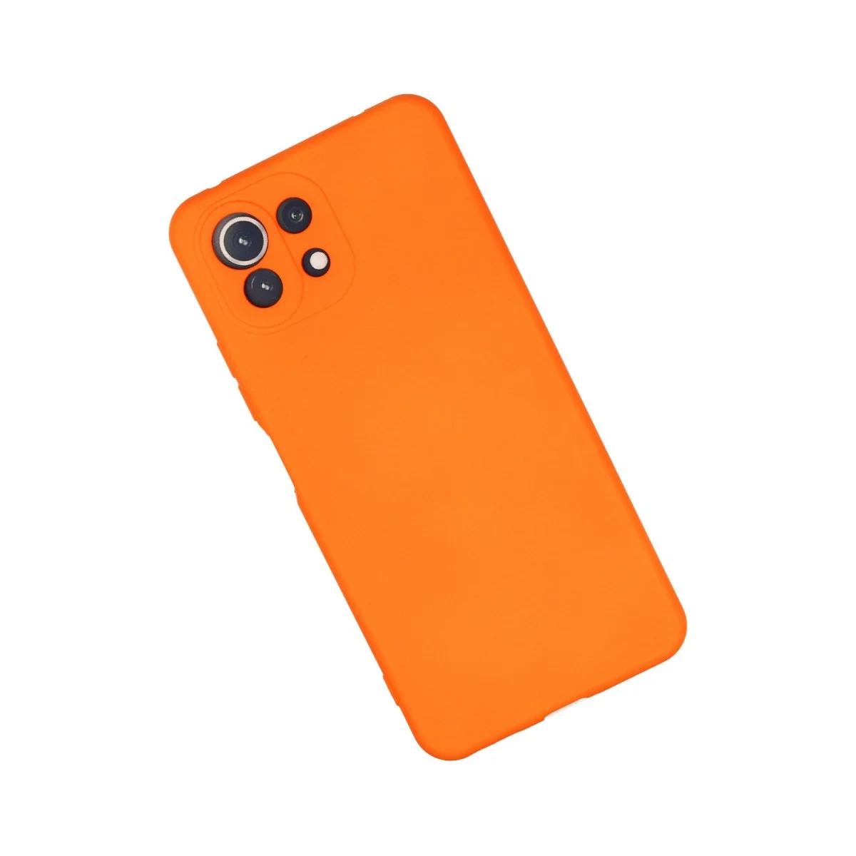 Xiaomi Mi 11 Lite Kılıf Nano İçi Kadife Silikon - Turuncu görsel 2