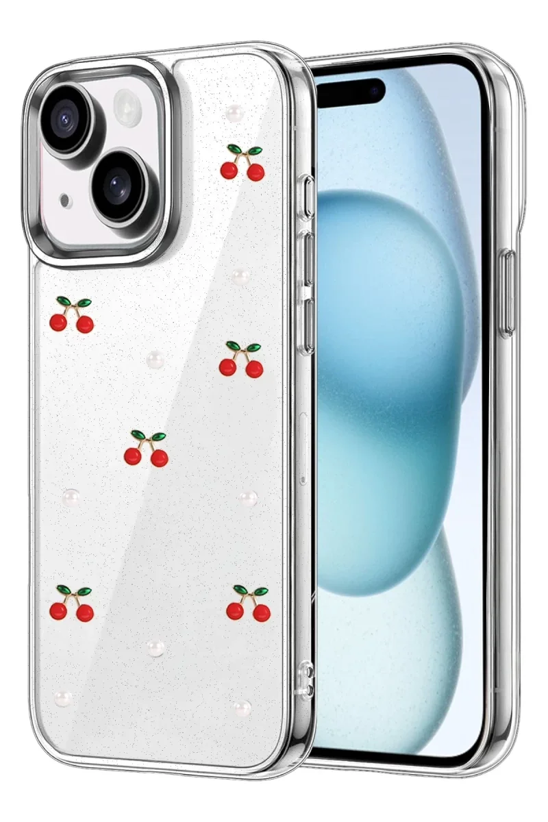 Apple iPhone 14 Fiyonk Desenli Kapak - Desen 9