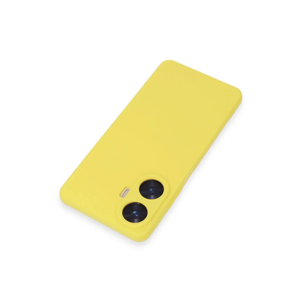 Realme C55 Kılıf Nano İçi Kadife Silikon - Sarı görsel 2