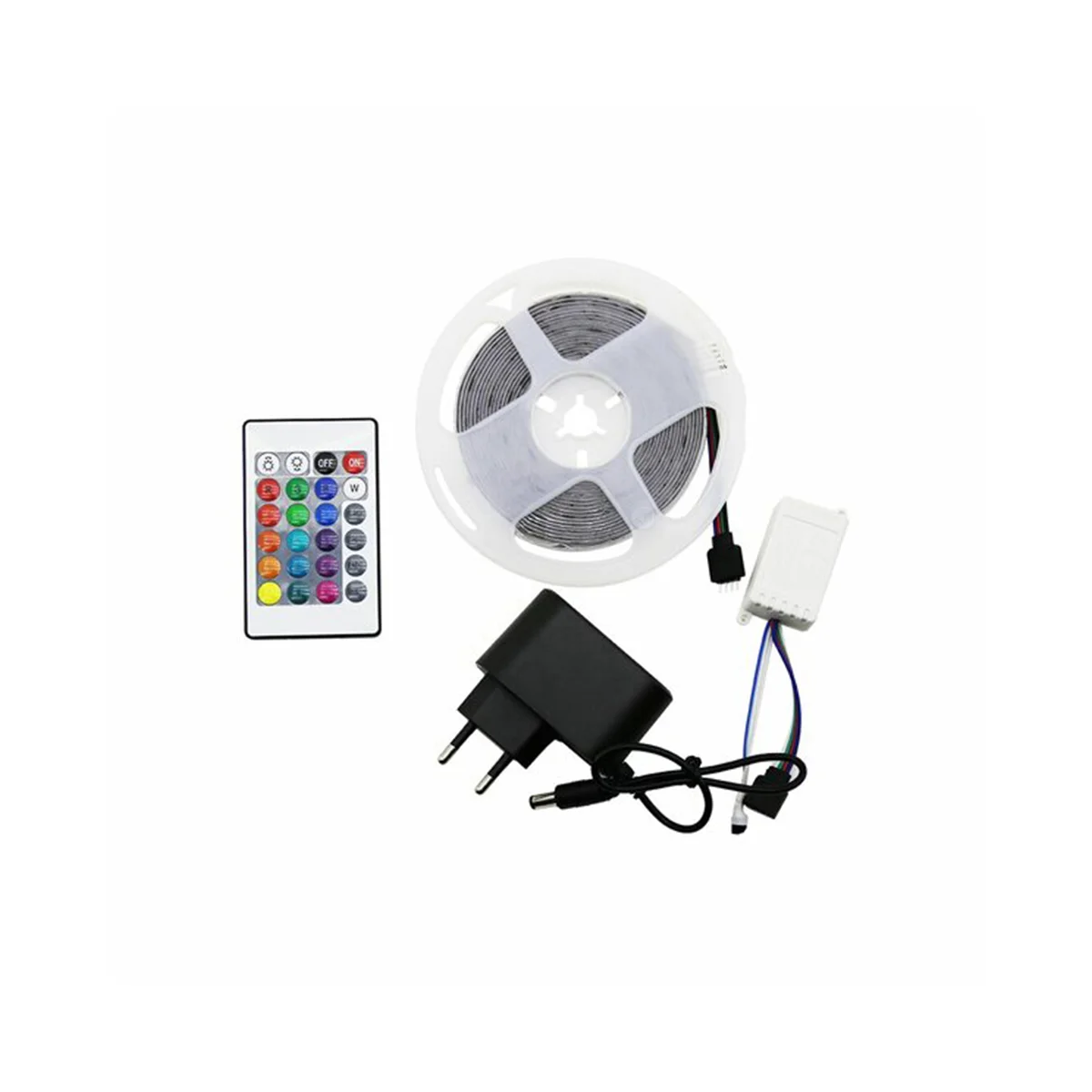 4.5 m RGB LED Şerit 54 LED/m Kumandalı Adaptörlü görsel 3