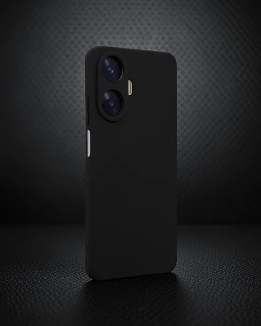 Realme C55 Kılıf Nano İçi Kadife Silikon - Siyah