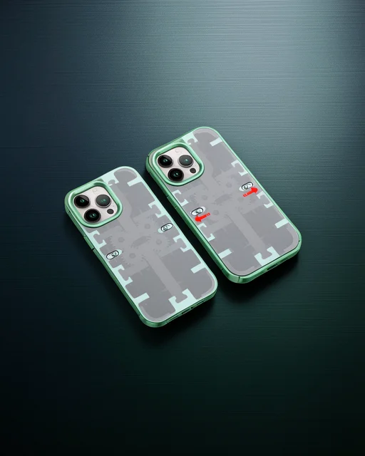 Apple İphone 14 Pro Kılıf Mekanik Bumper Kapak - Yeşil