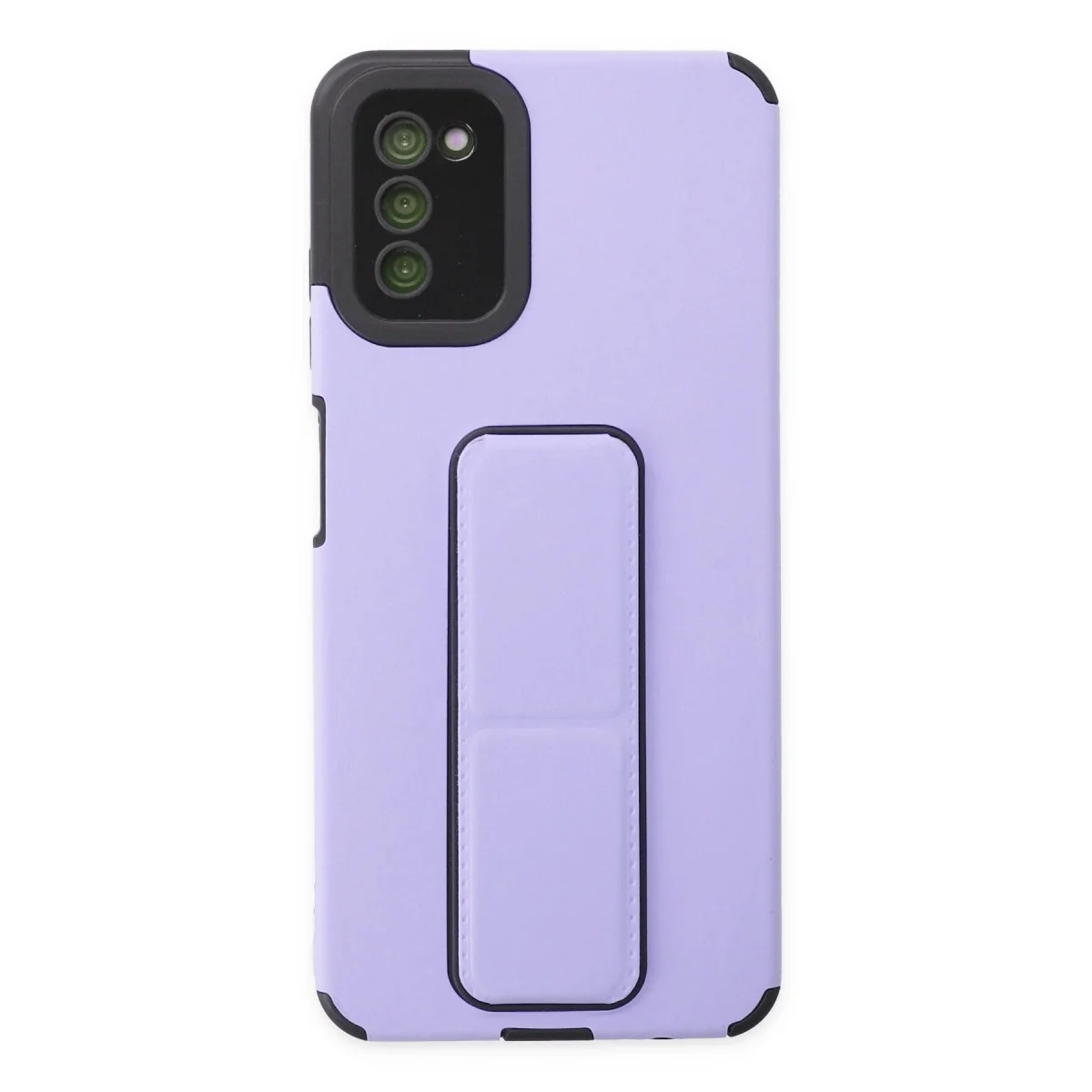 Samsung Galaxy A03s Kılıf Mega Standlı Silikon - Lila