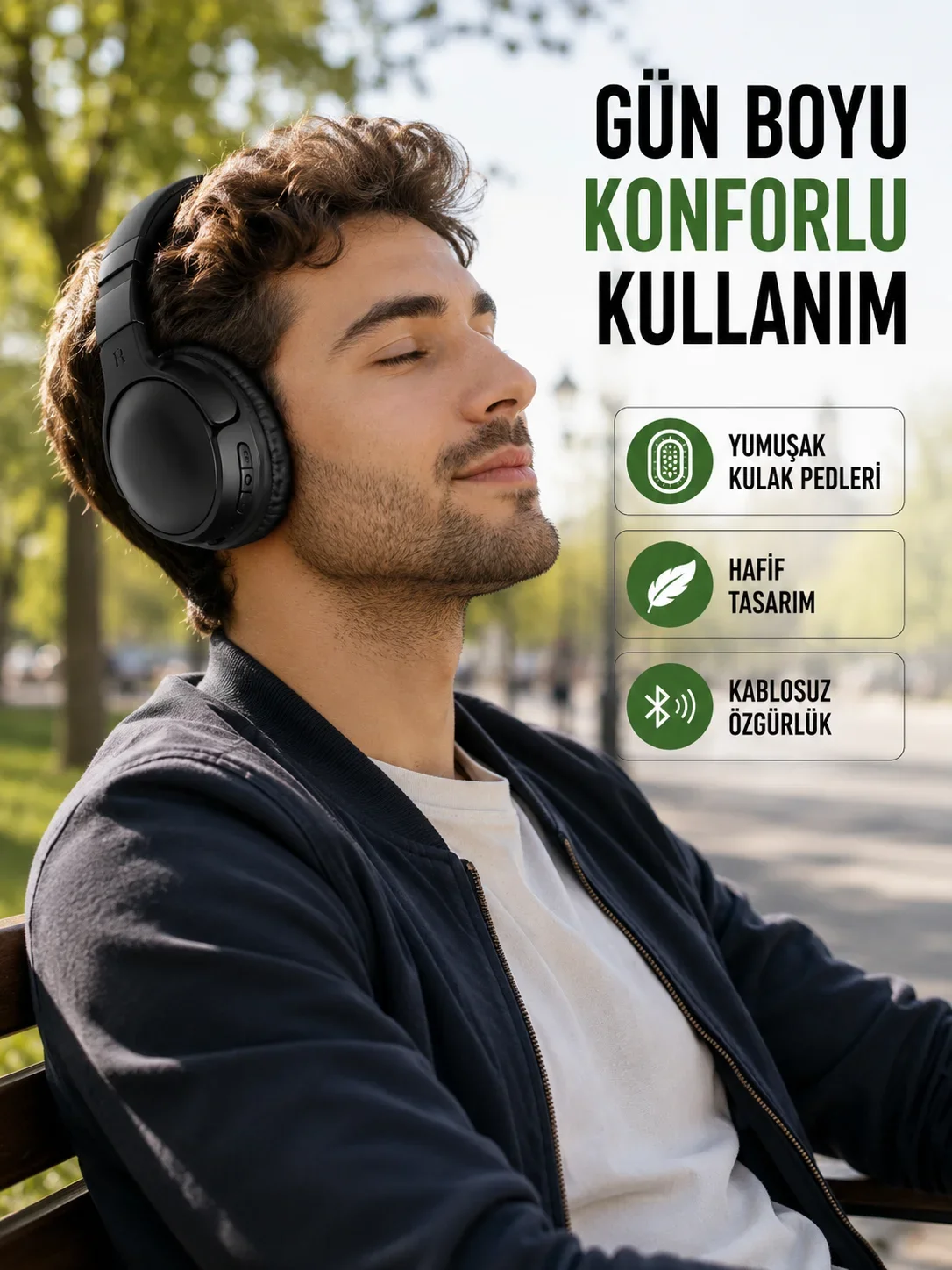 3.2 cm Sürücülü Ergonok Kablosuz Kulaklık