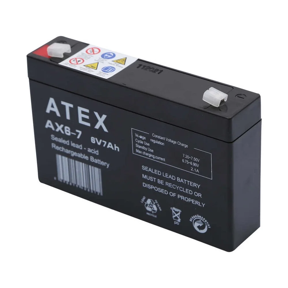 AX6-7 6V 7Ah Akü görsel 2