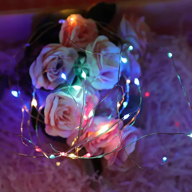 GD957 Şerit Pilli Aydınlatma 3 metre 30 Adet Beyaz Peri Led görsel 2